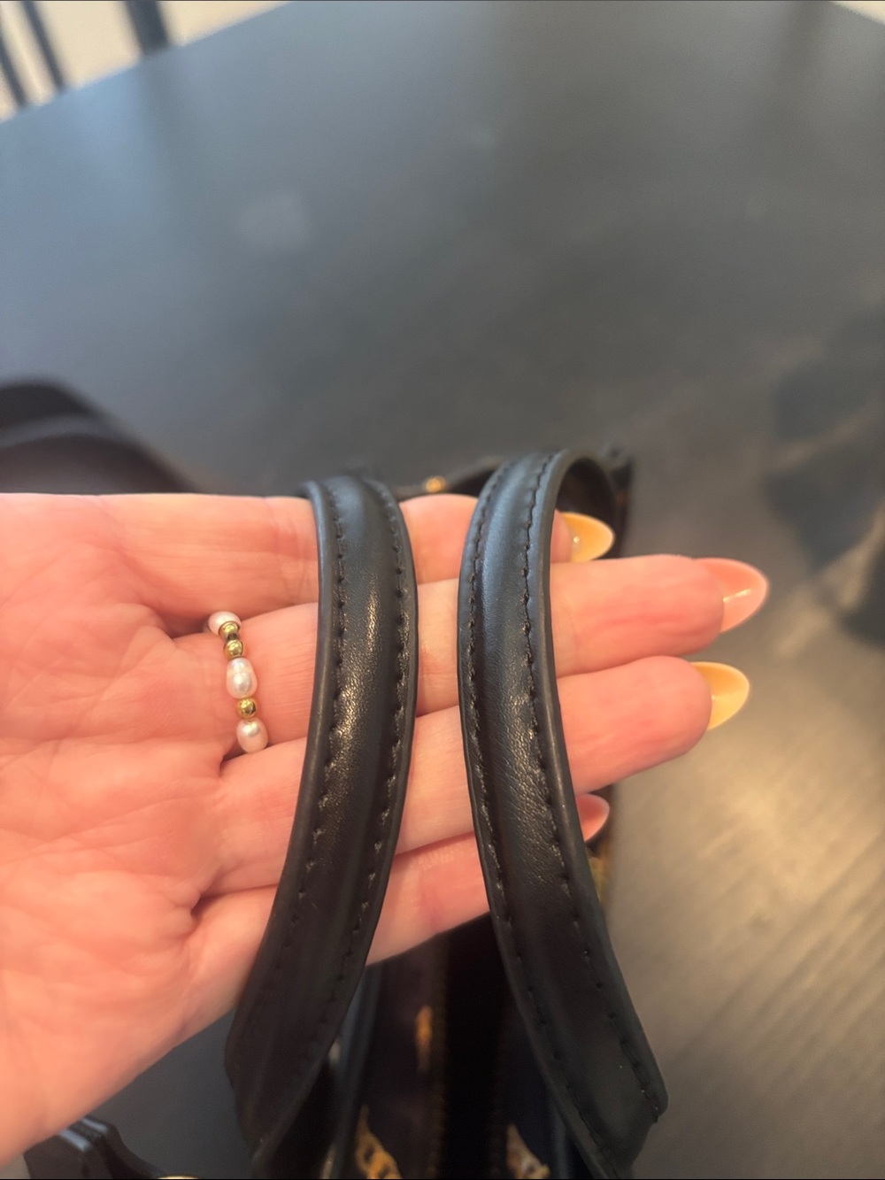 Kurt Geiger London mini Quilted Black Crossbody Bag with Gold Chain Print - Picture 3 of 12